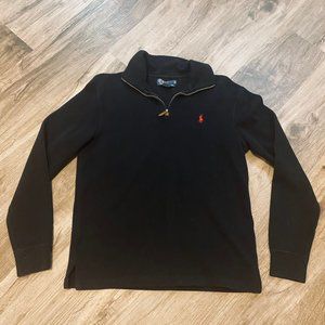 Polo Ralph Lauren Quarter Zip Knit Pullover Men's Small (black)